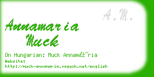 annamaria muck business card